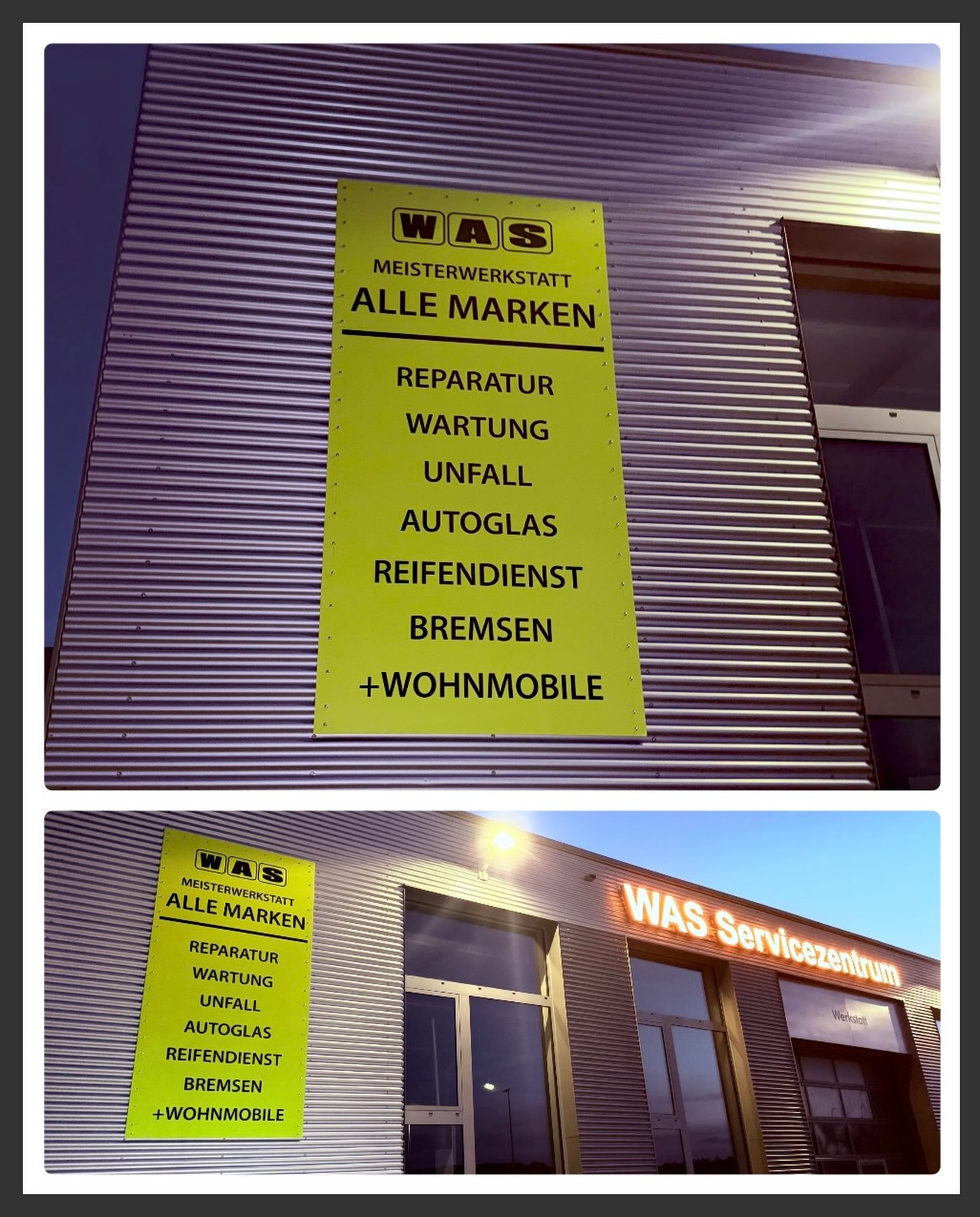 XXL Werbeschild für WAS Servicezentrum GmbH in Herzogenaurach 👍